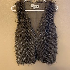 Forever 21 faux fur vest